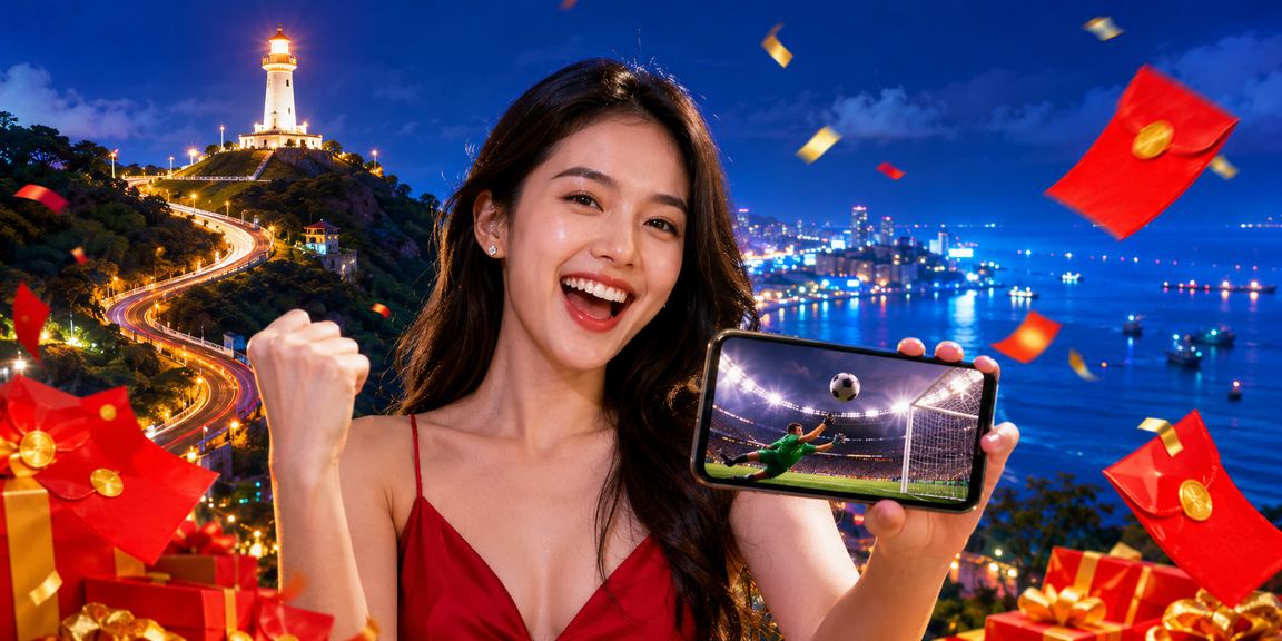 Cảnh người chơi nhận phong bao lì xì tại Vũng Tàu